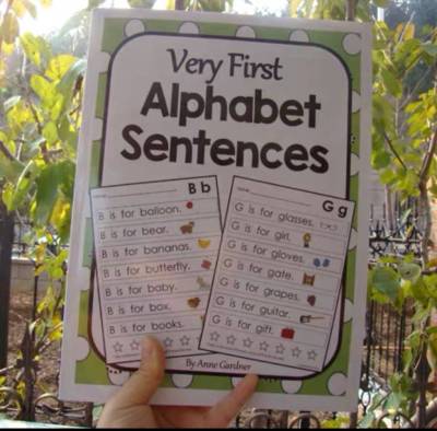 หนังสือภาษาอังกฤษสำหรับเด็ก Very First Alphabet Sentences หนังสือหัดเขียนหัดอ่านภาษาอังกฤษ หนังสือภาษาอังกฤษสำหรับอนุบาล