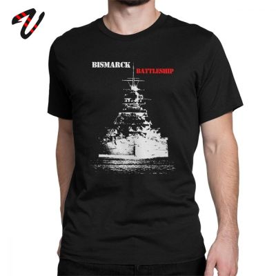 Men Tshirt Bismarck Battleship T Shirts 100% Cotton Clothing Short Sleeve Crew Neck Tees Summer T-Shirts Plus Size