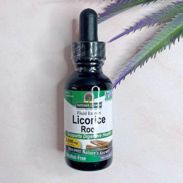 อาหารเสริมสมุนไพร รากชะเอม Licorice Root Fluid Extract AlcoholFree