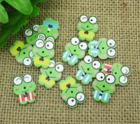 HOT 50Pcs Mixed Frog Wood Apparel Sewing Buttons Scrapbooking Handicraft Accessories