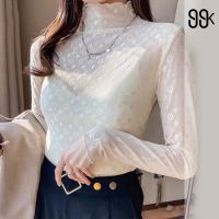 เสื้อเบลาส์ แขนยาว แบบใส สไตล์เกาหลี สําหรับผู้หญิง LB566 XR269