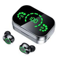 YD03 Intelligent Digital Display Headset LED Smart Digital Display In-Ear Breathing Light Sports Headphones