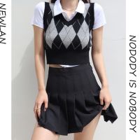 Newlan ZZ015 Knit Vest Women Limited Knitted Vest New R Blackpink MAMAMOO Gfriend (ART. 4883)