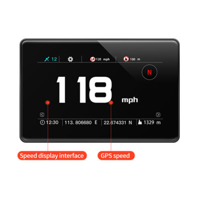 เครื่องจีพีเอส IP67กันน้ำ HD LCD ติดรถยนต์คำเตือนเกินความเร็ว HUD สำหรับรถบรรทุกสำหรับรถออฟโรด