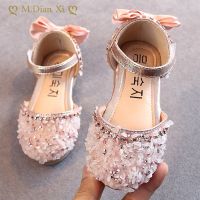 【hot】◙  2023 New Bow Shoes Fashion Soft Children Pu Leather Flat Baby Rhinestone Kids Sandals