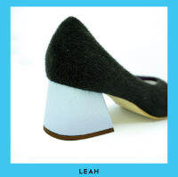 LEAH - Color block shoes รองเท้าส้นสูง  รองเท้าสตรี รองเท้าทำงาน สีดำ-ฟ้า