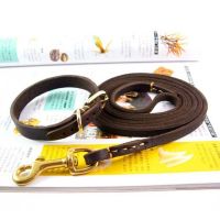 Pet Leash First Layer Cowhide Traction Rope Brown Wear-resistant And Anti-bite Small And Medium Sized Pet