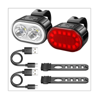 Cycling Bicycle Front Rear Light Set Bicycle USB Charge Headlight Bicycle Accessories