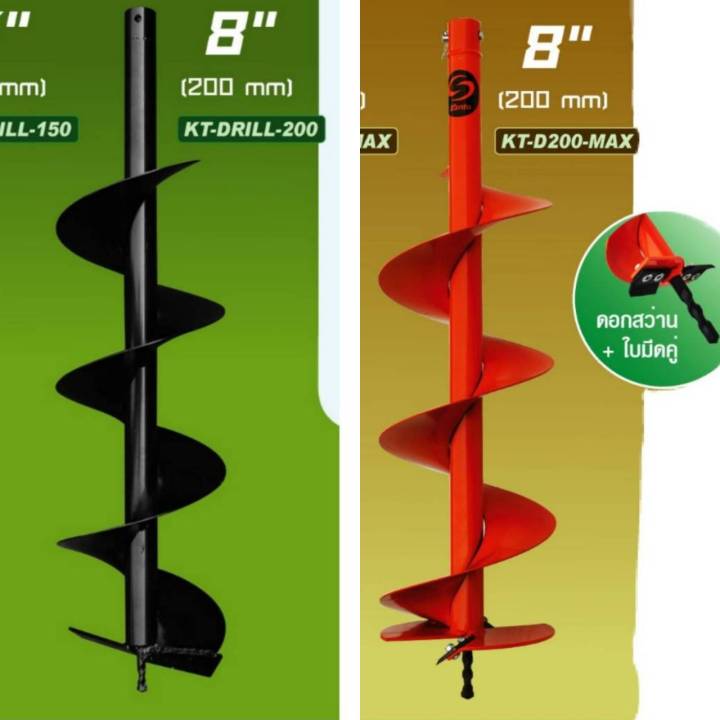 ดอกเจาะดิน-ดอกสว่านขุดดิน-ดอกขุดดิน-ดอกเจาะหลุมยาง-ดอกเครื่องขุดดิน-ขนาด-8-นิ้ว