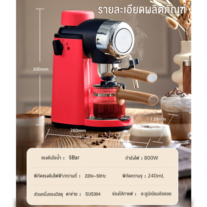 เครื่องต้มกาแฟ-เครื่องทำกาแฟกึ่งอัตโนมติ-สตรีมฟองนมได้-เครื่องทำกาแฟขนาดเล็ก-bit-cheaper