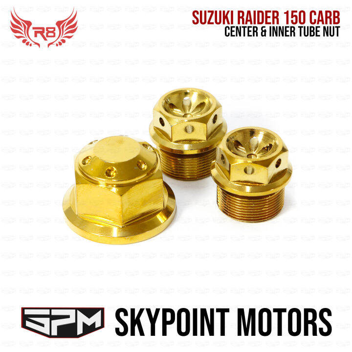 CENTER AND INNER TUBE NUT FOR SZUKI RAIDER 150 CARB (9803341Gold) Lazada PH