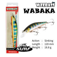 เหยื่อปลอม วีแบส Weebass WABAKA Sinking 120mm.