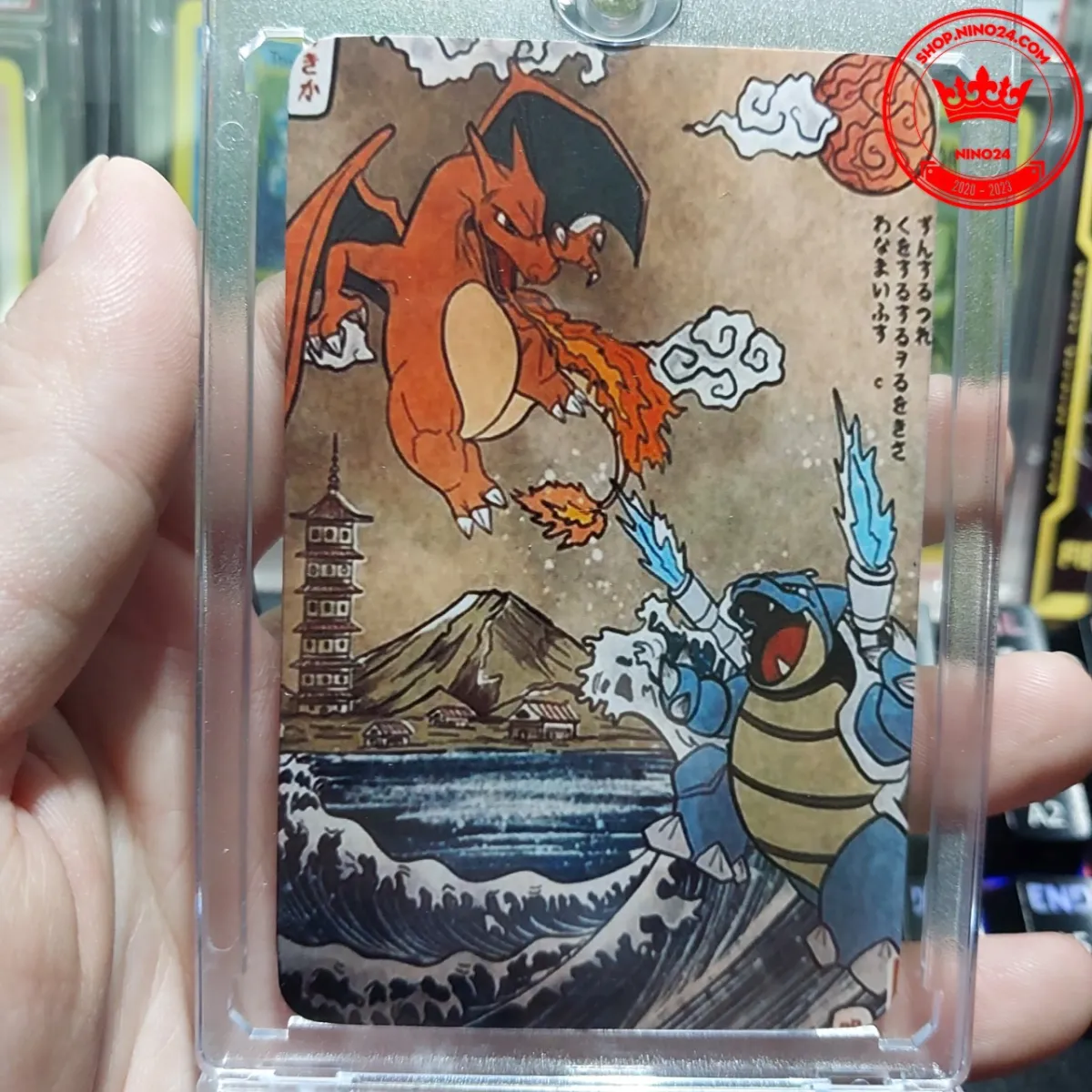 Thẻ Pokemon Charizard Vs Blastoise Rồng Lửa Và Rùa Nước Phong Cách Nhật Bản  La 1-23 | Lazada.Vn