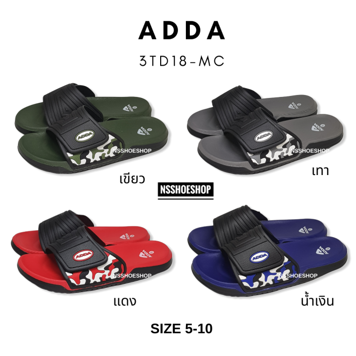 adda-2density-รุ่น-3td18mc-ลายทหาร-ลายพราง-รองเท้าแตะ-รองเท้าลำลอง-สำหรับผู้ชาย-แบบสวม-รุ่น-3td18mc-size-5-10