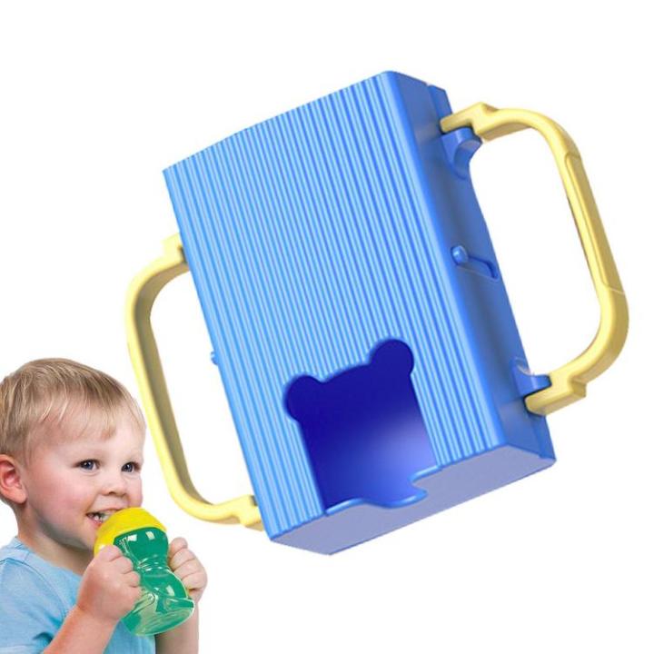 toddler-pouch-holder-adjustable-anti-squeeze-cup-holder-for-baby-with-easy-grip-handles-universal-spill-proof-reusable-juice-bag-and-milk-box-holder-for-children-kids-designer