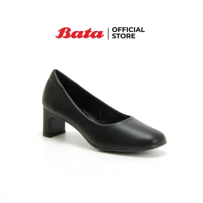 *Best Seller* Bata บาจา รองเท้าคัทชู รองเท้ารับปริญญา รองเท้าทางการ รองเท้าทำงาน สำหรับผู้หญิง ส้นสูง 2 นิ้ว พื้นนุ่ม ใส่สบาย สีดำ รหัส 7516661