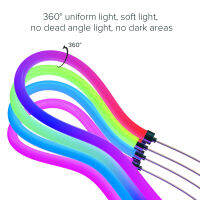 Dreamcolor LED นีออนไฟแอดเดรส WS2811 120 LED 360องศาที่มีความยืดหยุ่นนีออนหลอดไฟงานปาร์ตี้ในสวนกลางแจ้ง Decora DC12V IP67