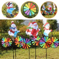 3D Large Snowman Santa Claus On Bike Windmill Wind Spinner Whirligig Yard Garden Christmas Gift