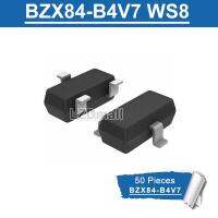 50ชิ้น Bzx84-B4v7 Ws8 Sot-23 2% 4.7V Bzx84 B4v7ทรานซิสเตอร์