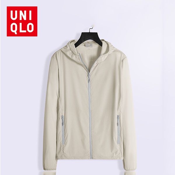 cod-uniqlo-เสื้อแจ็คเก็ตผู้ชาย-เสื้อแจ็คเก็ตกันแดด-ระบายอากาศได้ดี-แห้งเร็ว-เสื้อแจ็คเก็ตกลางแจ้งกันน้ำและรังสียูวีคุณภาพสูง