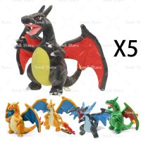 ตุ๊กตามังกรของเล่นยัดไส้สำหรับคริสต์มาสโปเกมอนตุ๊กตาของเล่น Charizard เงา5ชิ้น/ล็อต Charizard Y X