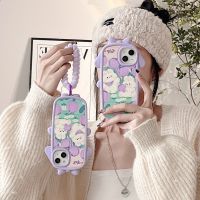 ins สีม่วงดอกไม้กระต่ายกรณีโทรศัพท์สำหรับ iPhone14 เคสโทรศัพท์สเตอริโอ Bowknot สำหรับ iPhone13promax จี้สร้อยข้อมือ Plush สีม่วงสำหรับ iPhone11 ภาพวาดสีน้ำมันสีม่วงดอกไม้กรณีโทรศัพท์สำหรับ iPhone12 กระเป๋าใส่กระต่ายสีม่วงสำหรับ iPhone14Promax