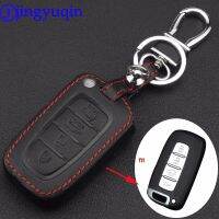 gthrrftdb jingyuqin Remote 4button Leather Car Key Cover Case For Hyundai Long Move IX35 Sonata 8 For Kia Chi Ran K2 Furui Di k5 Smart key