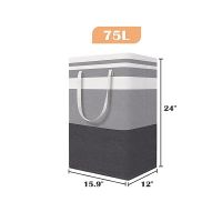 3Pack Collapsible Laundry Basket Freestanding Laundry Hamper with Extended Handles for Clothes Toys 75L