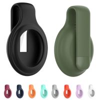 Airtag Case Steel Clip for Apple Locator GPS Tracker Protect Keychain Silicone Cover Anti-lost Shell Sleeve for Apple AirTags