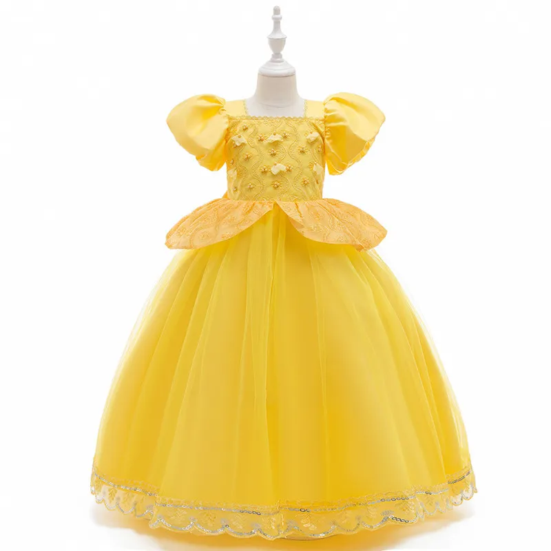 yellow gown for 7th birthday