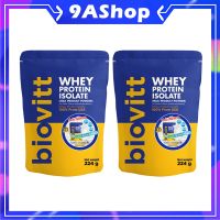 ?แพ็ค 2 ซอง??biovitt Whey Protein Isolate เวย์โปรตีน ไอโซเลท รสนมจืด (224 กรัม) อร่อย ชงง่าย ละลายไว เสริมกล้ามคมชัด อร่อย เข้มข้น โปรตีน 27 กรัม