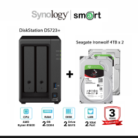 Synology DiskStation DS723+ 2-Bay NAS + 2 x Seagate Ironwolf 4TB/6TB/8TB