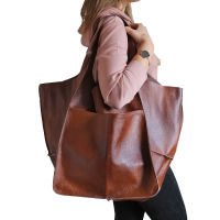 Casual Vintage Women PU Large Capacity Shoulder Bag Work Totes for Women Purse Handbag Big Shopper Purses