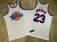 Top-quality Hot Sale Mens Space Jam 23 MichaelJordanN Tune Squad Mesh Swingman Jersey - White