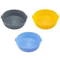 16cm Air Fryers Oven Baking Tray Fried Pizza Chicken Basket Mat AirFryer Silicone Pot Round Replacemen Grill Pan Accessories