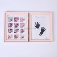 Newborn Baby Hand Foot Ink Pad Print Infants Full Moon Age Growth Photo Frame baby gift children birthday gift