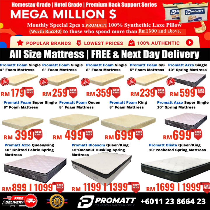 Promatt Mattress Collection All Size Mattress Available Lazada