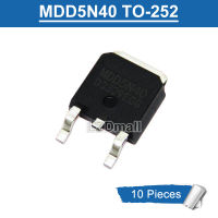 10ชิ้น MDD5N40ถึง-252 MDD5N40RH 5N40 MDD TO252 5A SMD/400V ทรานซิสเตอร์ใหม่แบบดั้งเดิม MOSFET