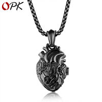 E-Commerce Supply Ornament Titanium Steel Heart Pendant Open Heart Personality Design Open Heart