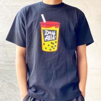 COD dsdgfhgfsdsss HUMAN MADE DRY ALLS TEE Pearl Milk Tea Cup Short Sleeve Casual Fashion Brand Mens and Womens Couple T-shirt