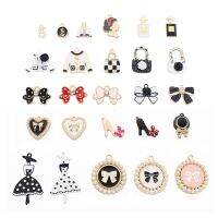 【CC】 10pcs/Lot Heel Enamel Charms for Earring Necklace Keychain Jewelry Making Pendant