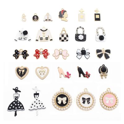 【CC】 10pcs/Lot Heel Enamel Charms for Earring Necklace Keychain Jewelry Making Pendant