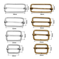 20 ชิ้น/ล็อตโลหะสแควร์แหวนหัวเข็มขัดสายคล้อง Slider Adjuster สำหรับกระเป๋าเสื้อผ้าหนังอุปกรณ์เสริม DIY เย็บปักถักร้อย-JieLOE