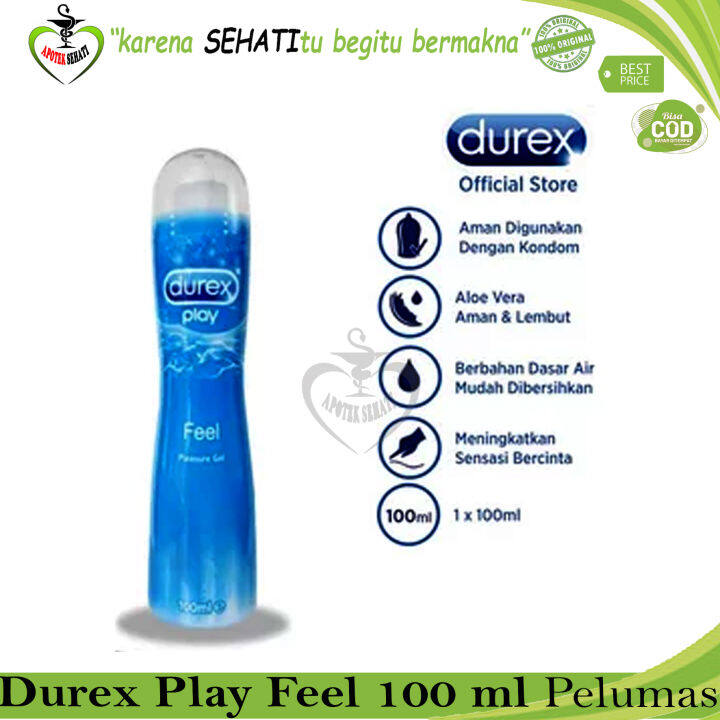 Durex Play Feel 100 Ml Pelumas Alami Tidak Lengket Lazada Indonesia