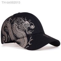 ◕⊙ Unisex Baseball Cap Black Adjustable Chinese Style Cap Dragon Print Casual Snapback hats Bone Hip Hop Hat sun hats gorras