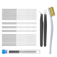 30Pcs 3D Printer Parts Bendable Nozzle Cleaner Hotend Cleaning Needle Drill Bit Brush Tweezers Tool Kit For CR10 Ender 3