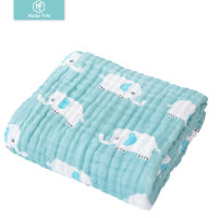 Happy Flute 6 Layer Baby 100 Cotton Soft Muslin Swaddle Blanket Towel Infant Stroller Blanket Soft &amp; Absorbent Swaddle105x105cm