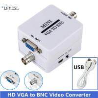 LFYE5L VGA เป็น BNC ตัวแปลงวิดีโอ Mini HD VGA เป็น BNC อินพุต VGA เอาต์พุต BNC กล่องแปลงวิดีโอ VGA เป็น BNC ง่ายต่อการติดตั้ง การแปลงวิดีโอ อะแดปเตอร์ HD VGA เป็น BNC การประชุมทางวิดีโอ