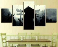 2023✇ Japan Samurai Katana Art Canvas Prints Painting Wall Art Home Decor Picture 5 Panel HD Print Pictures Poster Room Decor