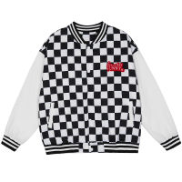 LACIBLE Harajuku ฤดูใบไม้ร่วงผู้ชาย Varsity Jacket Streetwear เย็บปักถักร้อย Patchwork หลวมเบสบอลเสื้อแจ็คเก็ต er Jacket